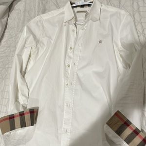 Mens Burberry Button Down Shirt L